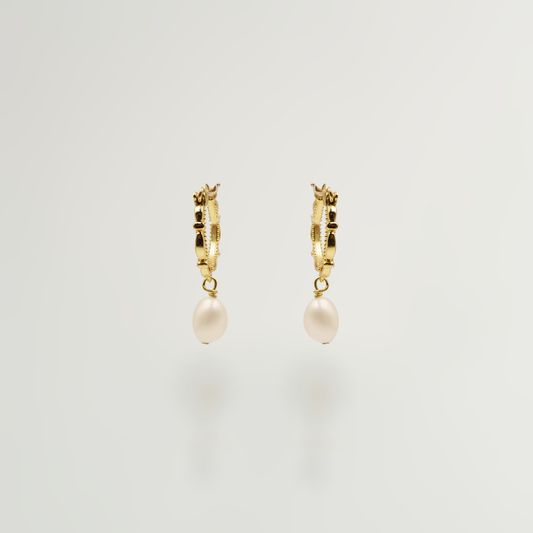 Margaux Freshwater Pearl Hoop Earrings