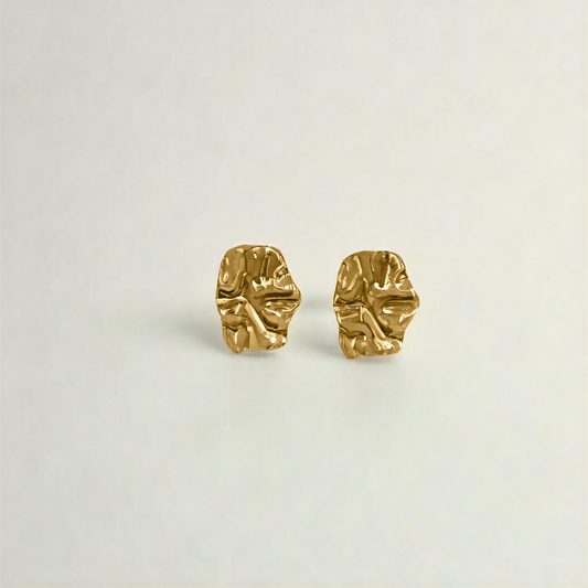 Kensington Textured Gold Earrings