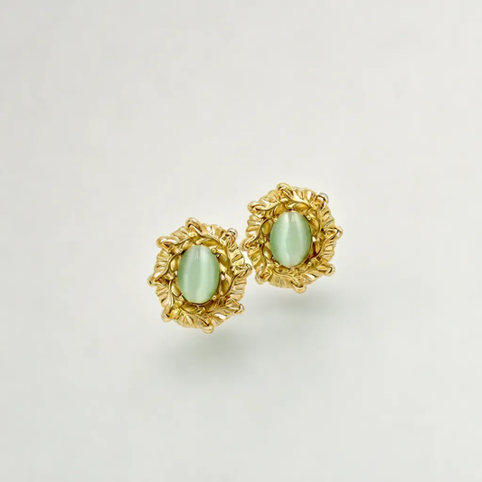 Josephine Jade Moonstone Earrings in Gold