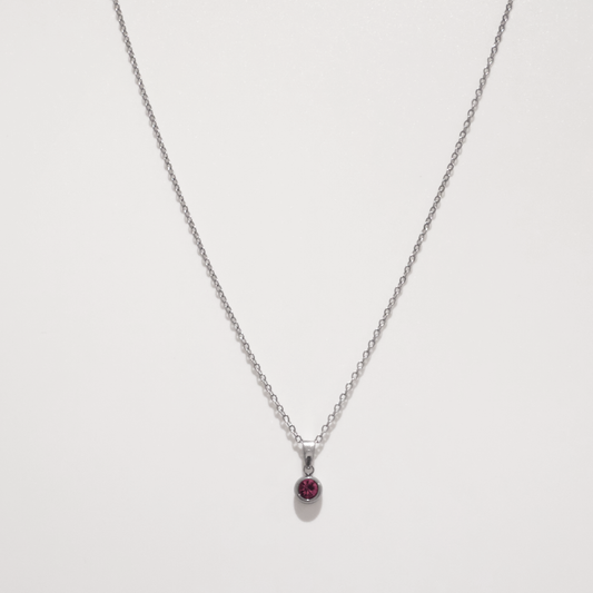 Birthstone Necklace in Silver