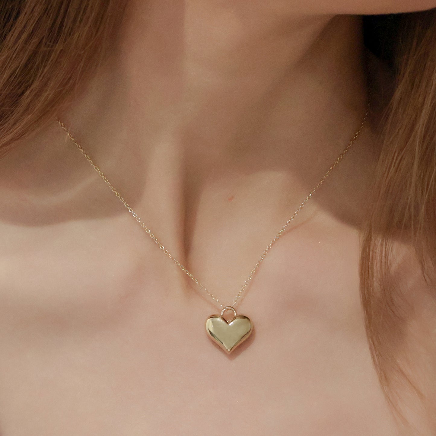 Amore Heart Necklace in Gold